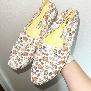 Tom's Breakfast Brunch Bacon Egg Good Morning Slip On Flats